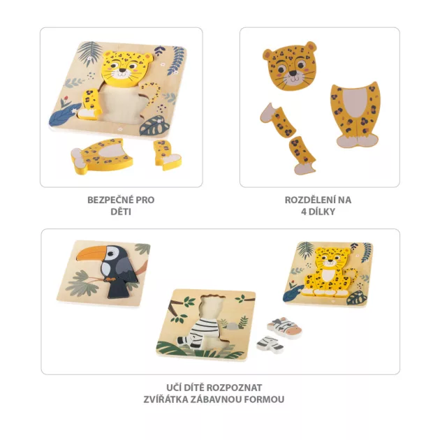 Zopa Fa kis puzzle - zebra Zebra