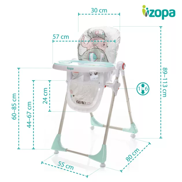 Zopa Monti etetőszék, elefántcsorda Elephant Herd