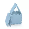 Zopa 9 db-os Puzzle habszőnyeg, 30x30 cm, kék Floral Blue