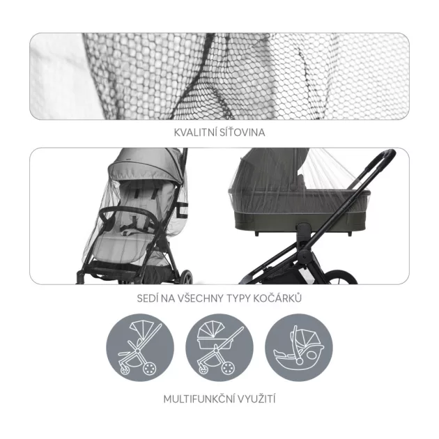 Zopa Szúnyogháló babakocsira - Grey