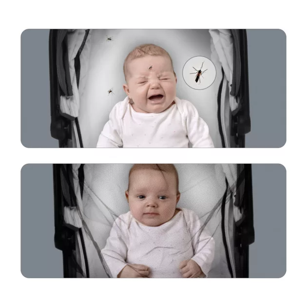 Zopa Szúnyogháló babakocsira - Grey