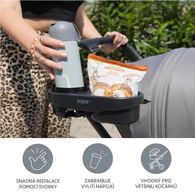 Zopa Snack tartó babakocsihoz - Black