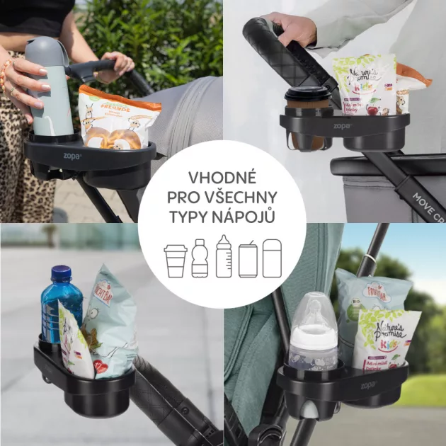 Zopa Snack tartó babakocsihoz - Black