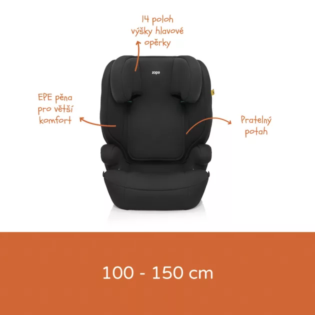 Zopa Beta i-Size gyerekülés Grey