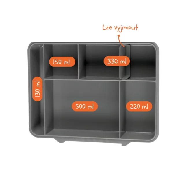 Zopa Uzsonnásdoboz 1330 ml, dínó Dino