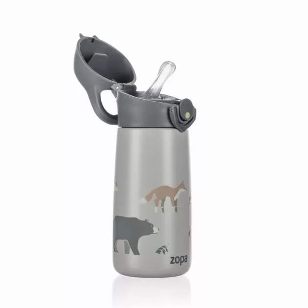 Zopa 400 ml-es termosz cumis szívószállal, hegyvidék Mountains