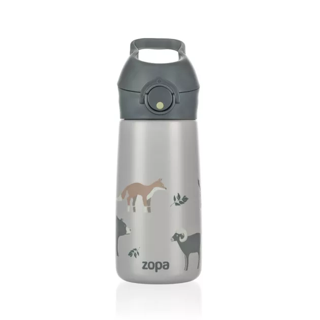 Zopa 400 ml-es termosz cumis szívószállal, hegyvidék Mountains