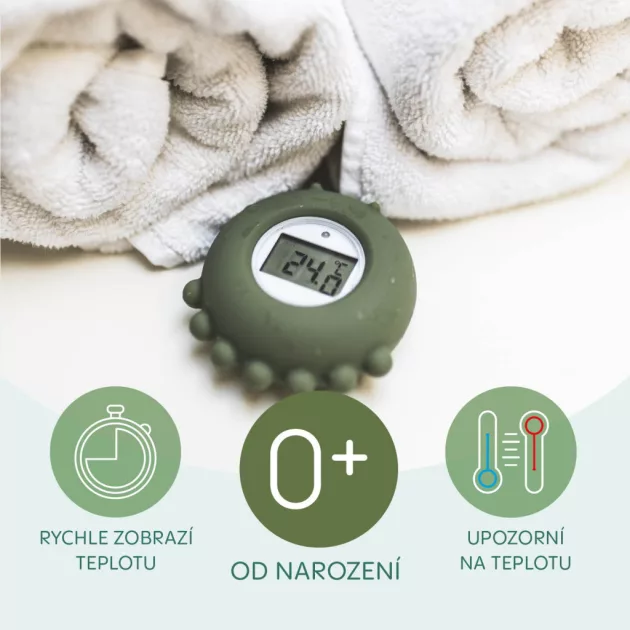 Zopa Szilikon digitális hőmérő 2 az 1-ben - rózsaszín Old Pink