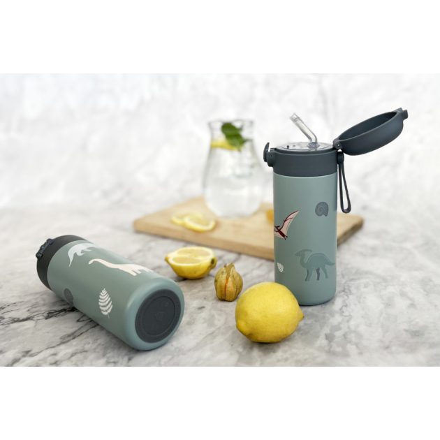 Zopa 350 ml-es termosz szívószállal és szilikon fogantyúval, pisztáciazöld Pistacio green