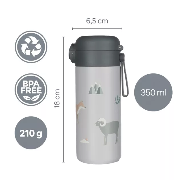 Zopa 350 ml-es termosz szívószállal és szilikon fogantyúval, candy pink Candy pink