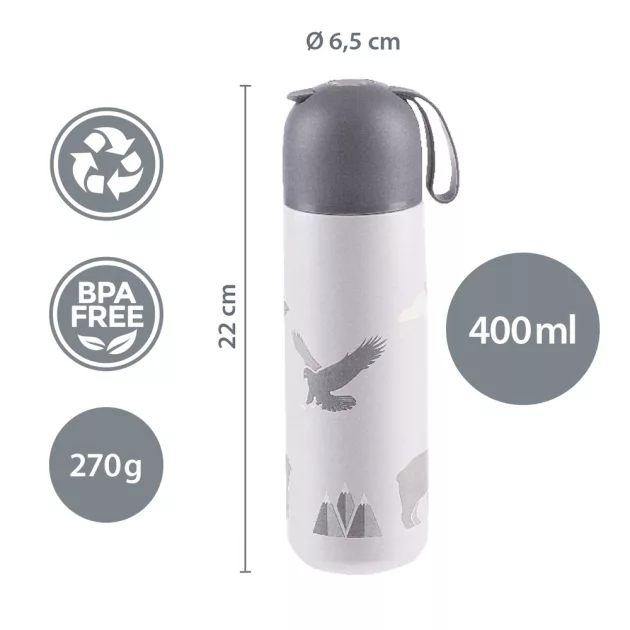 Zopa 400 ml-es termosz szilikon fogantyúval, pisztáciazöld Pistacio green