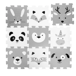 Zopa 9 db-os Puzzle habszőnyeg, 30x30 cm, erdő Forest