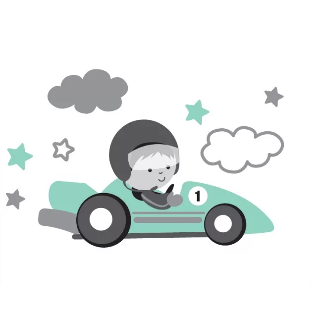 Zopa Racer 84 cm-es kád dugóval, szürke/menta Grey/Mint