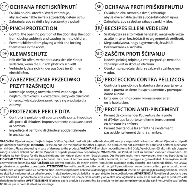 Zopa Ujjbecsípődés elleni védelem white