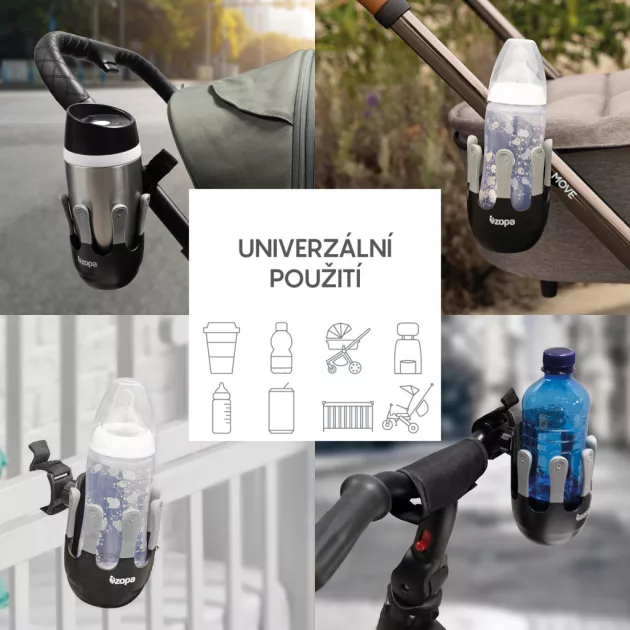 Zopa Rugalmas italtartó babakocsira - Black