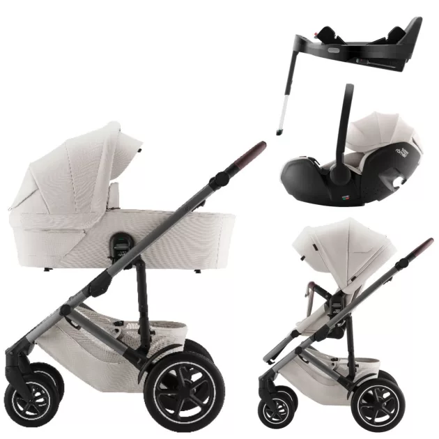 Britax Römer Smile 5Z Comfort Plus Set Lux (Smile 5z babakocsi + mózeskosár + Baby-Safe Pro + Vario Base 5Z) - Soft Taupe