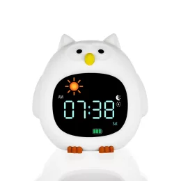   Zopa Szilikon gyermek ébresztőóra éjszakai fénnyel és zenével Owl