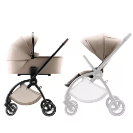  Britax Römer Rio Essential STYLE Szett (Rio babakocsi + mózeskosár + Baby-Safe Core + Baby-Safe Core bázis) - Teak
