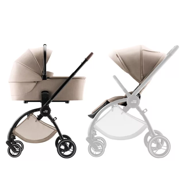 Britax Römer Rio Essential STYLE Szett (Rio babakocsi + mózeskosár + Baby-Safe Core + Baby-Safe Core bázis) - Teak