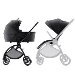   Britax Römer Rio Essential STYLE Szett (Rio babakocsi + mózeskosár + Baby-Safe Core + Baby-Safe Core bázis) - Carbon Black