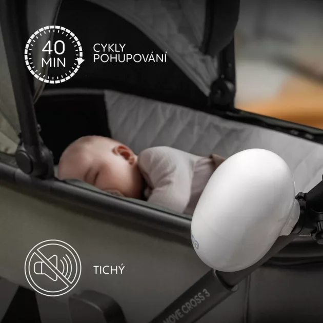 Zopa Eggy újratölthető babakocsi ringató - White