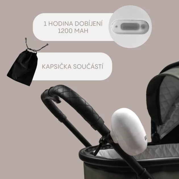 Zopa Eggy újratölthető babakocsi ringató - White