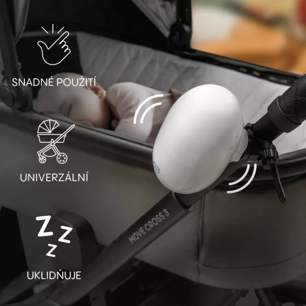 Zopa Eggy újratölthető babakocsi ringató - White