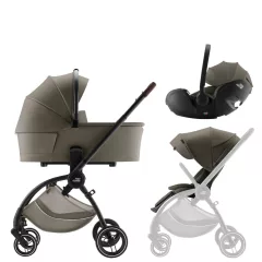   Britax Römer Comfort LUX Szett (Rio babakocsi + mózeskosár + Baby-Safe PRO babahordozó) - Urban Olive
