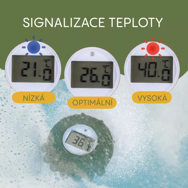 Zopa Szilikon digitális hőmérő 2 az 1-ben - fenyőzöld Forest Green