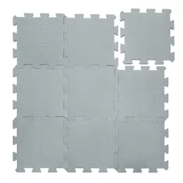   Zopa 9 db-os Puzzle habszőnyeg, 30x30 cm, világos szürke Light Grey