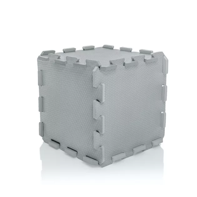 Zopa 9 db-os Puzzle habszőnyeg, 30x30 cm, világos szürke Light Grey