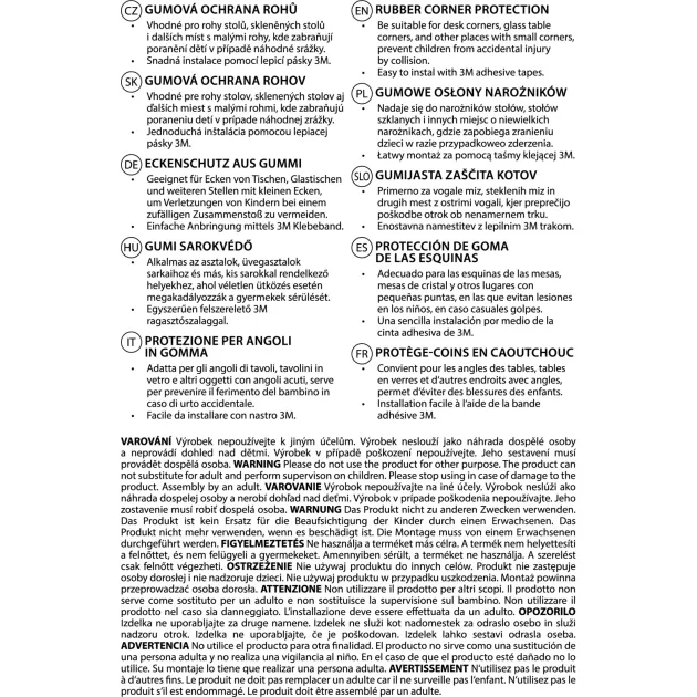 Zopa Gumis sarokvédő 8 db off white