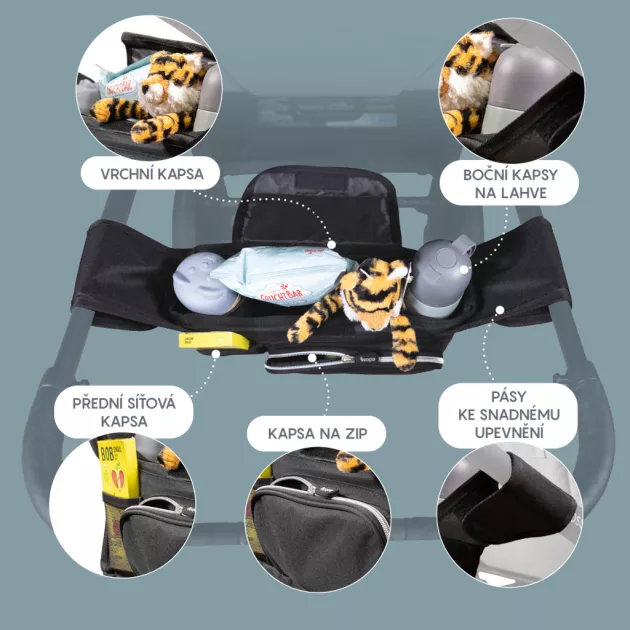 Zopa Deluxe Rendszerező babakocsira Grey