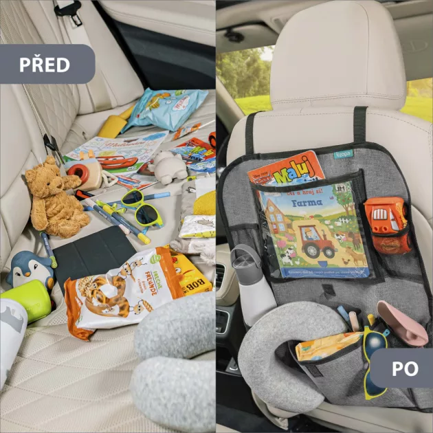 Zopa ülésre akasztható rendszerező + zseb a tablethez Grey