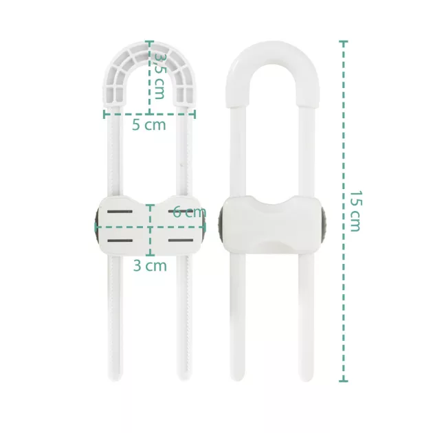 Zopa Szekrényfogantyú-zár 2 db white