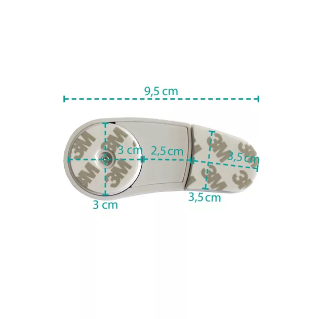 Zopa Szekrényzár 2 db white/grey