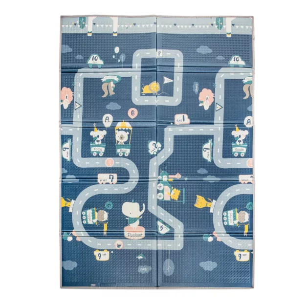 Zopa Multifunkciós összecsukható habszivacs játszószőnyeg – kétoldalas, 180 × 120 cm - Dino