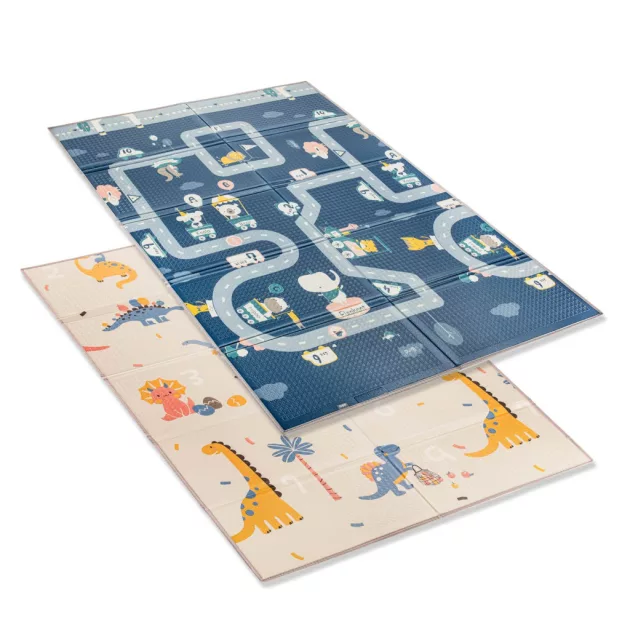Zopa Multifunkciós összecsukható habszivacs játszószőnyeg – kétoldalas, 180 × 120 cm - Dino