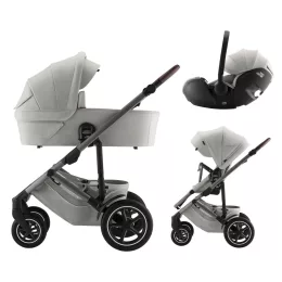   Britax Römer Smile 5Z Comfort Set Lux (Smile 5z babakocsi + mózeskosár + Baby-Safe Pro) - Linen Grey