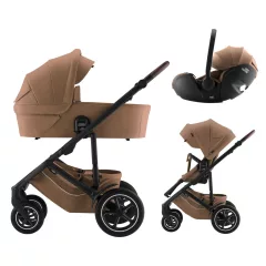   Britax Römer Smile 5Z Comfort Set Lux (Smile 5z babakocsi + mózeskosár + Baby-Safe Pro) - Warm Caramel