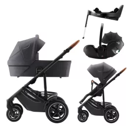   Britax Römer Smile 5Z Comfort Plus Set Classic (Smile 5z babakocsi + mózeskosár + Baby-Safe Pro + Vario Base 5Z) - Midnight Grey