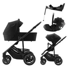   Britax Römer Smile 5Z Comfort Plus Set Classic (Smile 5z babakocsi + mózeskosár + Baby-Safe Pro + Vario Base 5Z) - Space Black