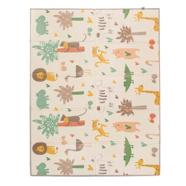 Zopa Multifunkciós összecsukható habszivacs játszószőnyeg – kétoldalas, 200 × 150 cm - Savana