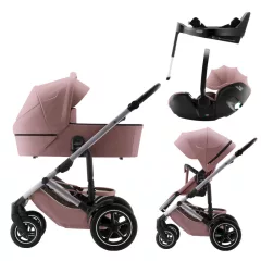   Britax Römer Smile 5Z Comfort Plus Set Style (Smile 5z babakocsi + mózeskosár + Baby-Safe Pro + Vario Base 5Z) - Dusty Rose