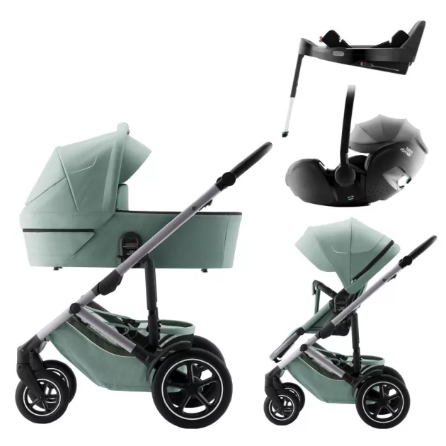 Britax Römer Smile 5Z Comfort Plus Set Style (Smile 5z babakocsi + mózeskosár + Baby-Safe Pro + Vario Base 5Z) - Jade Green