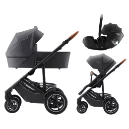   Britax Römer Smile 5Z Comfort Set Classic (Smile 5z babakocsi + mózeskosár + Baby-Safe Pro) - Midnight Grey