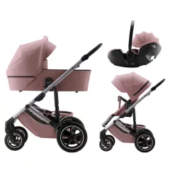   Britax Römer Smile 5Z Comfort Set Style (Smile 5z babakocsi + mózeskosár + Baby-Safe Pro) - Dusty Rose