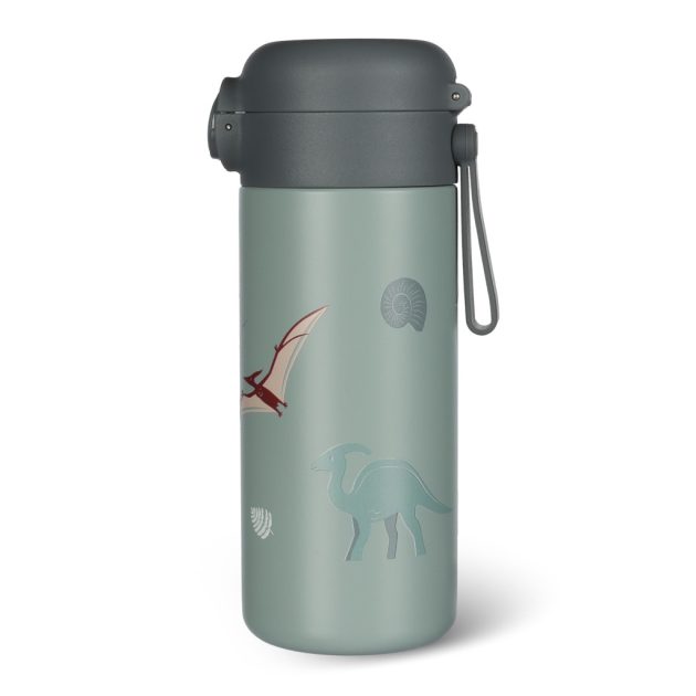 Zopa 350 ml-es termosz szívószállal és szilikon fogantyúval, dínó Dino