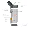Zopa 350 ml-es termosz szívószállal és szilikon fogantyúval, hegyvidék Mountains