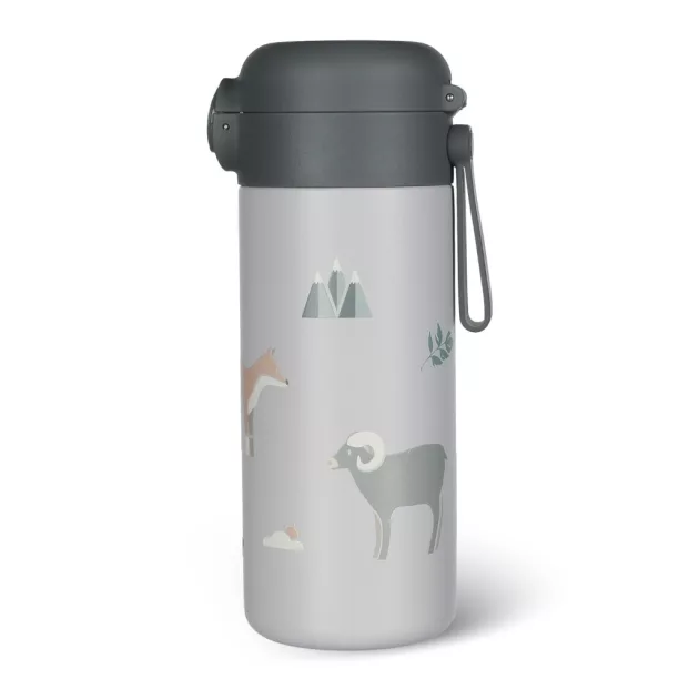 Zopa 350 ml-es termosz szívószállal és szilikon fogantyúval, hegyvidék Mountains